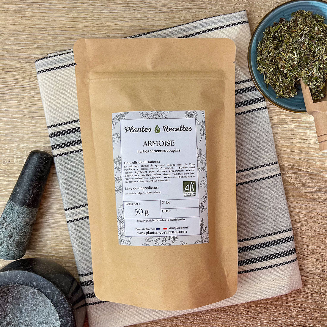 Armoise Bio en vrac – Parties aériennes pour infusions et préparations phytothérapeutiques