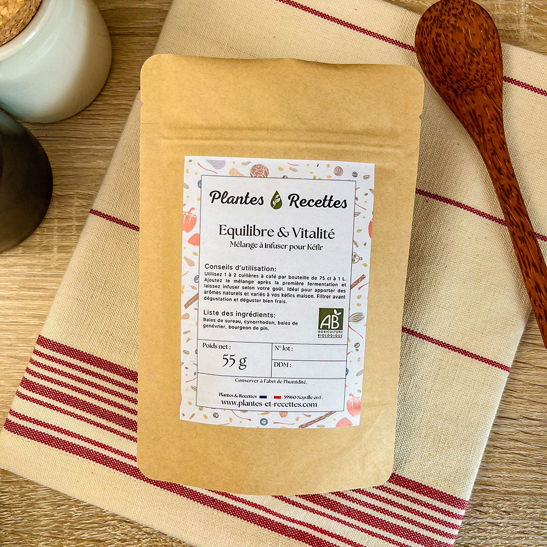 Aromatisation Kéfir BIO - Infusion aux plantes pour énergie et bien-être