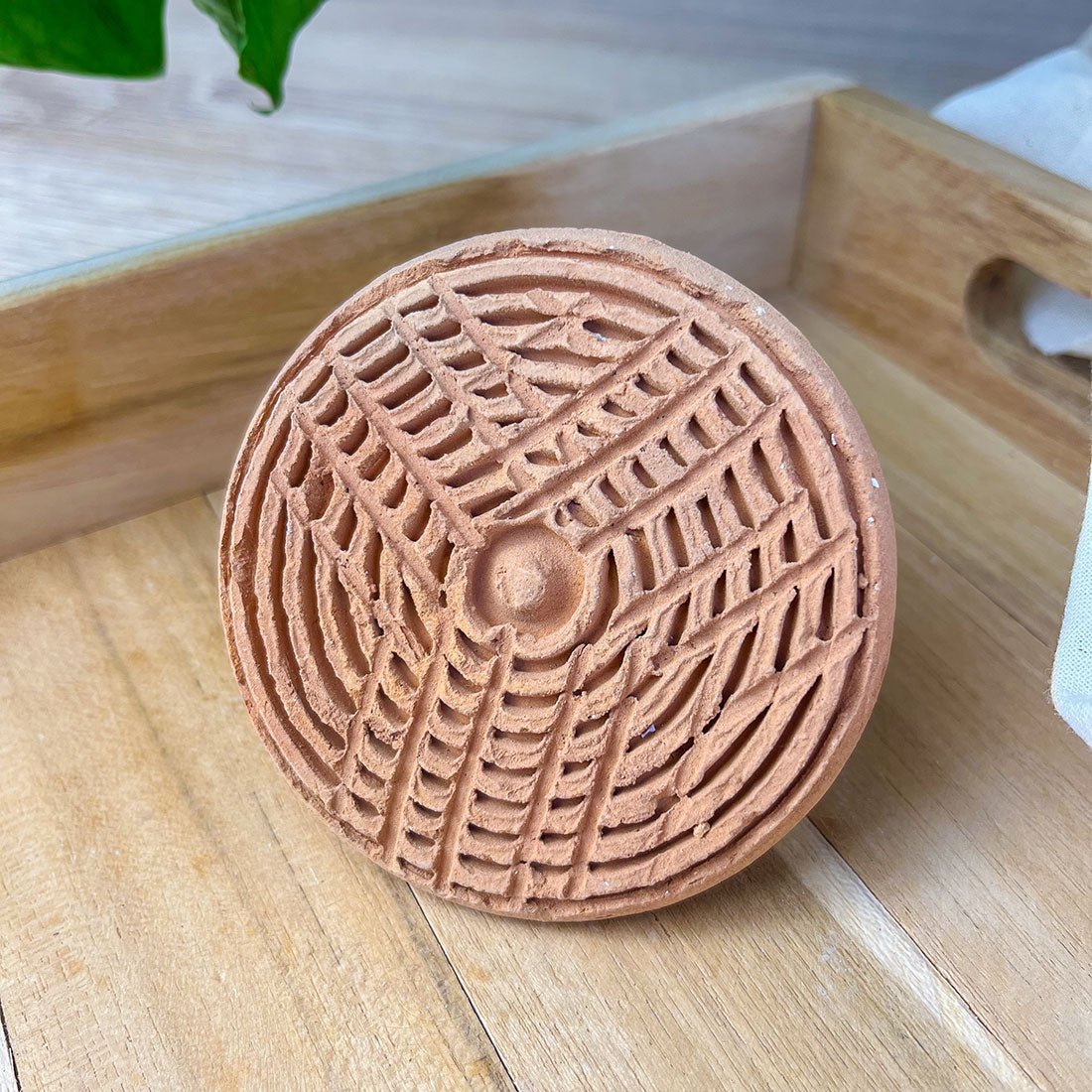 Disque de Gommage en Terre Cuite - Soin Exfoliant Artisanal Marocain