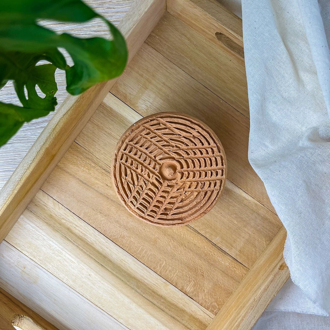 Disque de Gommage en Terre Cuite - Soin Exfoliant Artisanal Marocain