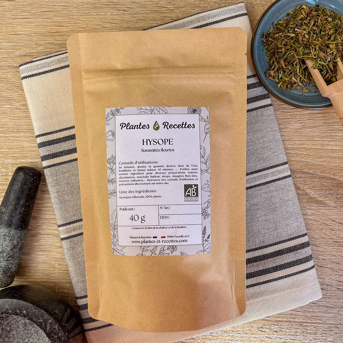 Hysope Bio en vrac â SommitĂ©s fleuries aux vertus aromatiques
