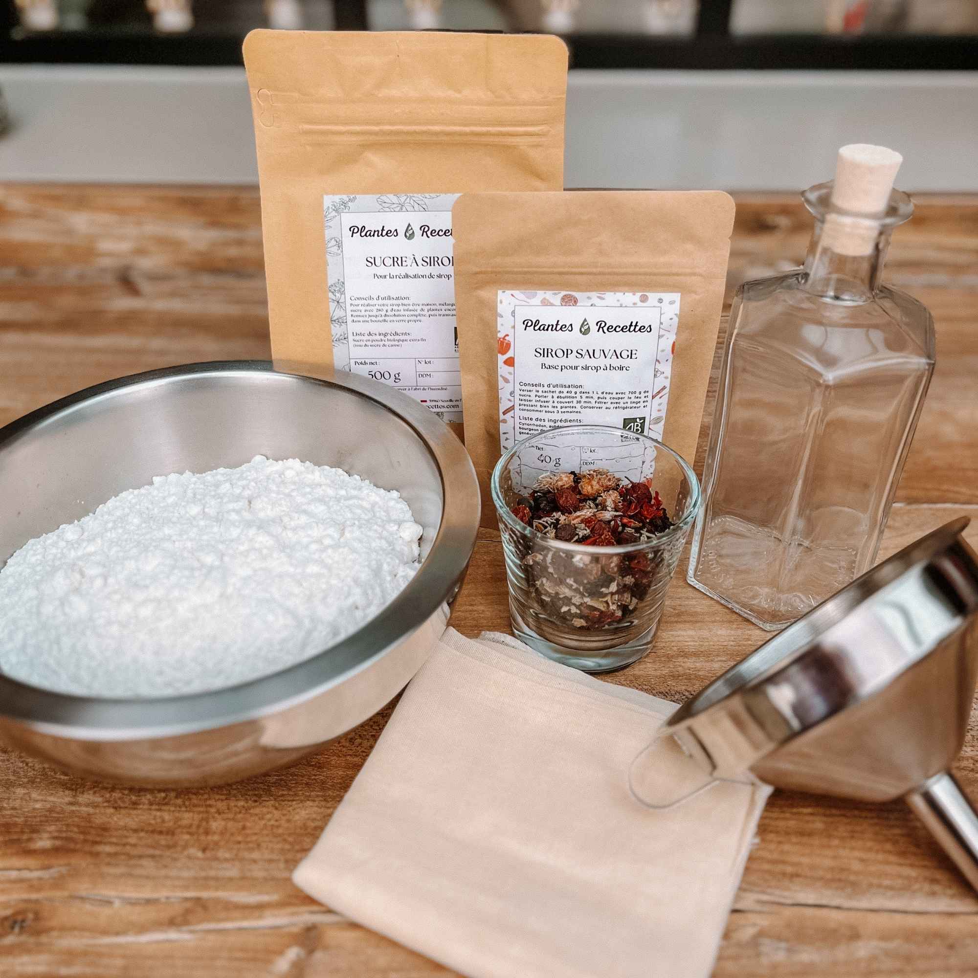 Coffret DIY sirop à boire, idée cadeau naturel et utile