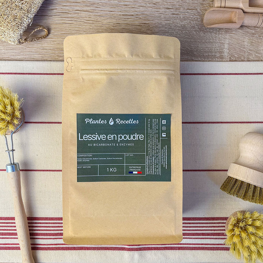 Lessive en poudre naturelle au bicarbonate – Sachet 1kg