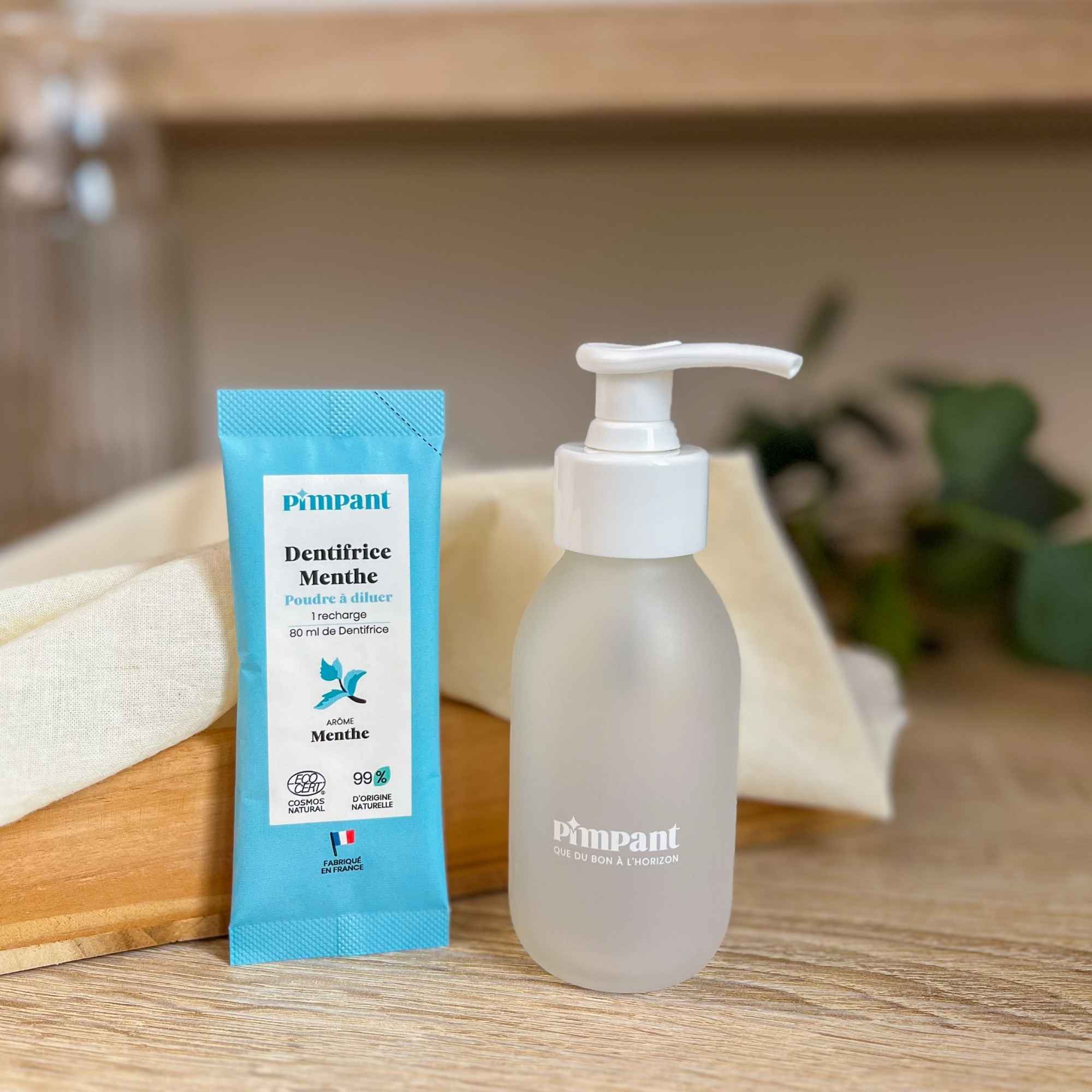 Kit découverte Pimpant pour fabriquer son dentifrice à la menthe.