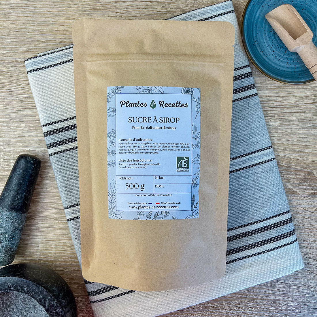 Sucre BIO pour Sirop Médicinal - Parfait pour macérations et infusions de plantes