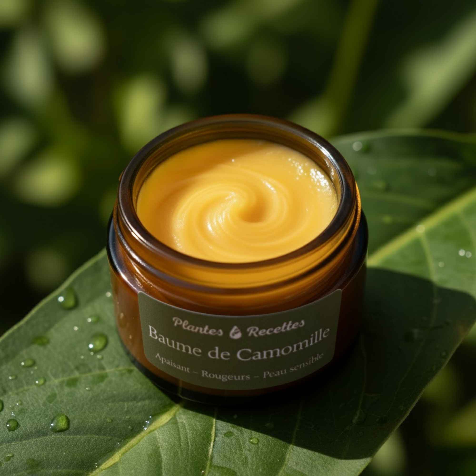 Application du Baume de Camomille sur le visage ou les zones sensibles – Plantes & Recettes.