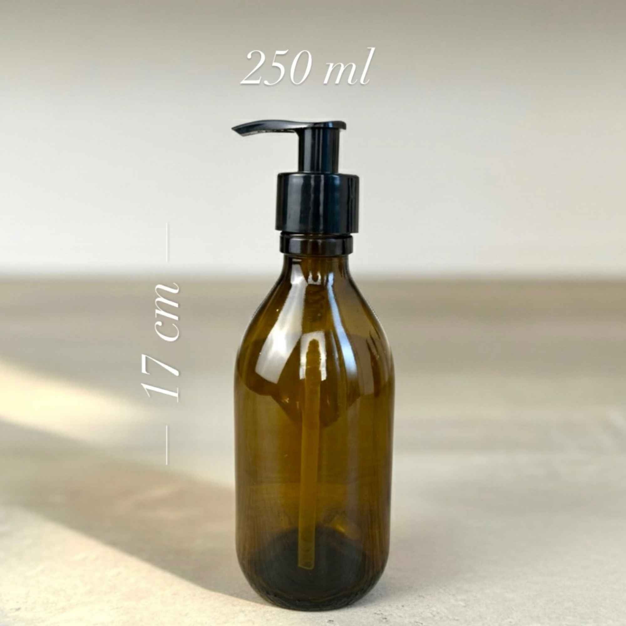 Pompe à savon en verre, idéale pour la salle de bain ou la cuisine.