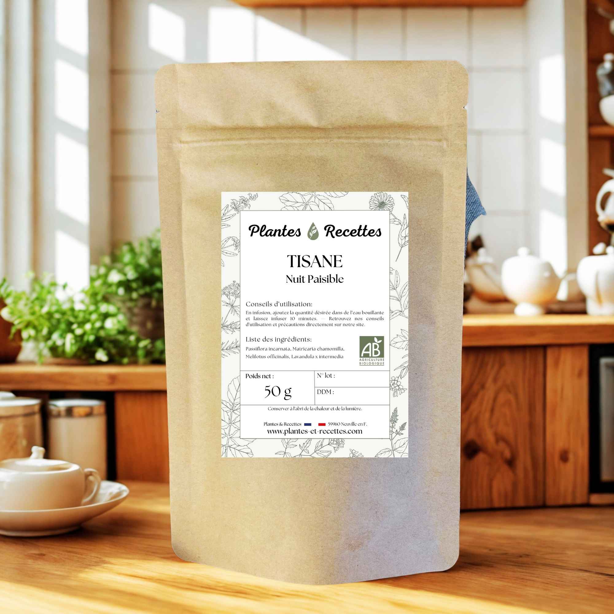 Tisane Nuit Paisible BIO - Infusion détente pour des soirées calmes
