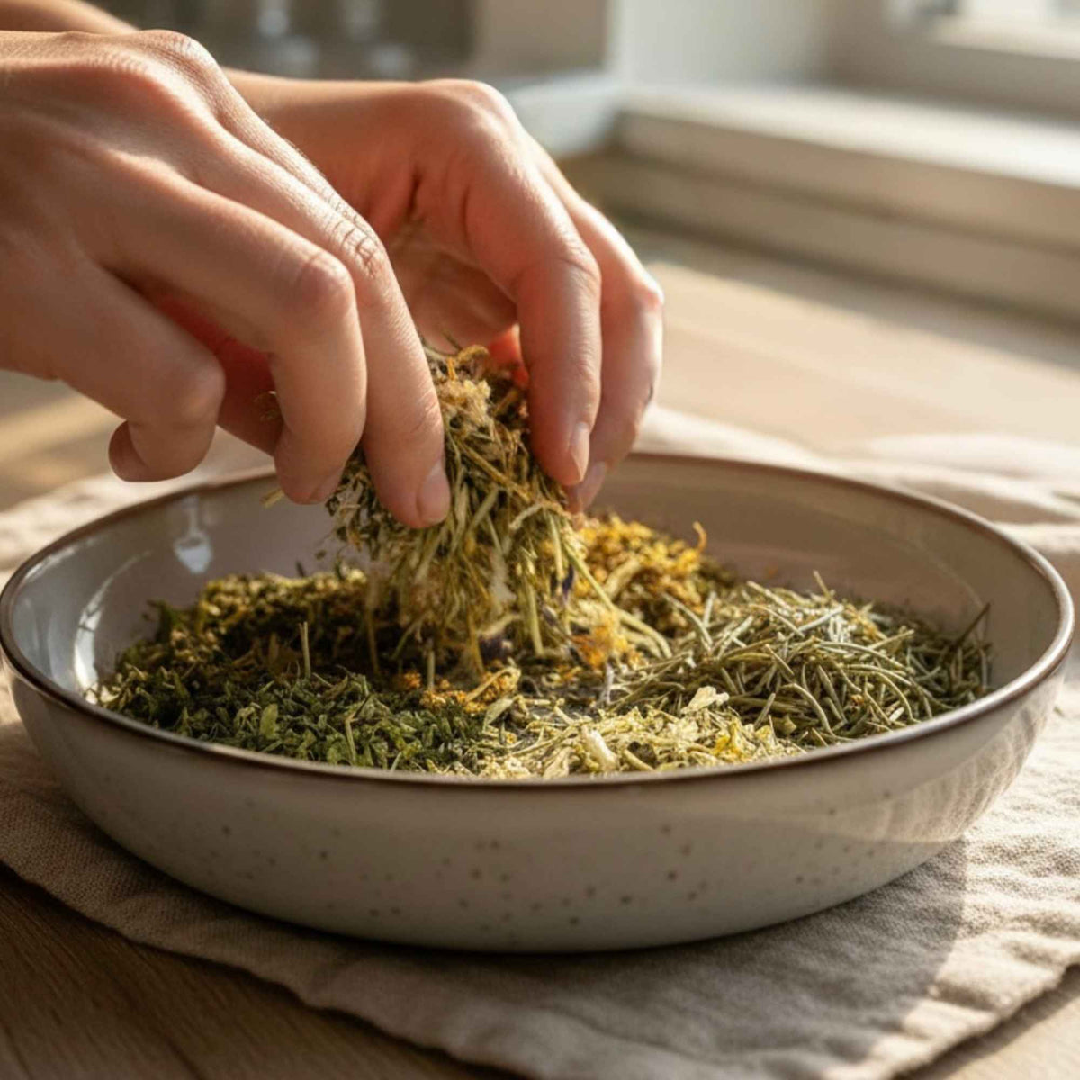 Recette de la tisane détox 5 émonctoires préparée à la maison avec des plantes séchées bio pour accompagner l’élimination naturelle de l’organisme