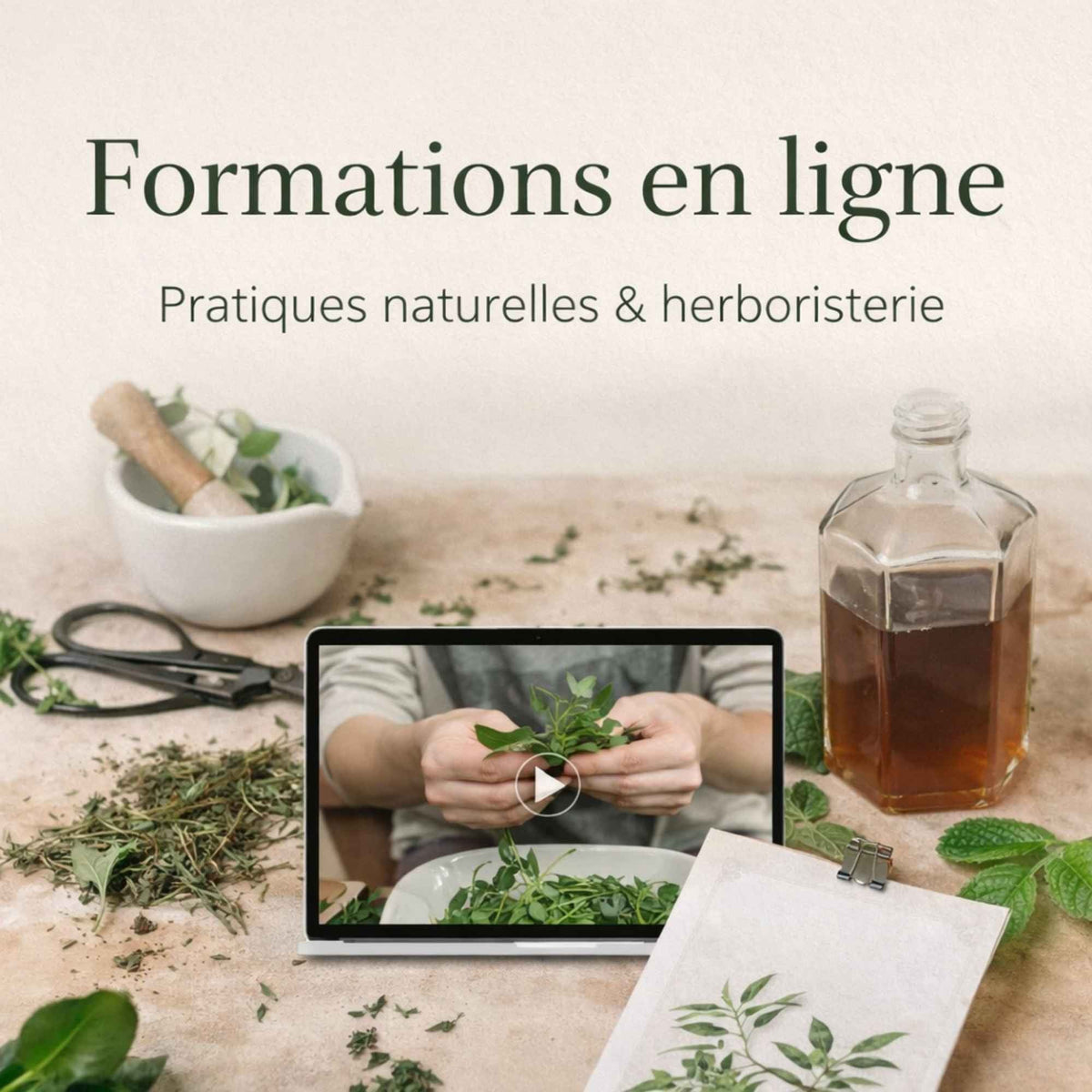 Formations en ligne en pratiques naturelles et herboristerie : apprentissage des plantes, tisanes et préparations naturelles à la maison avec Plantes & Recettes