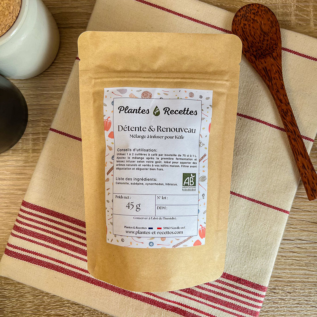 Aromatisation Kéfir BIO - Infusion aux plantes pour relaxation et fraîcheur