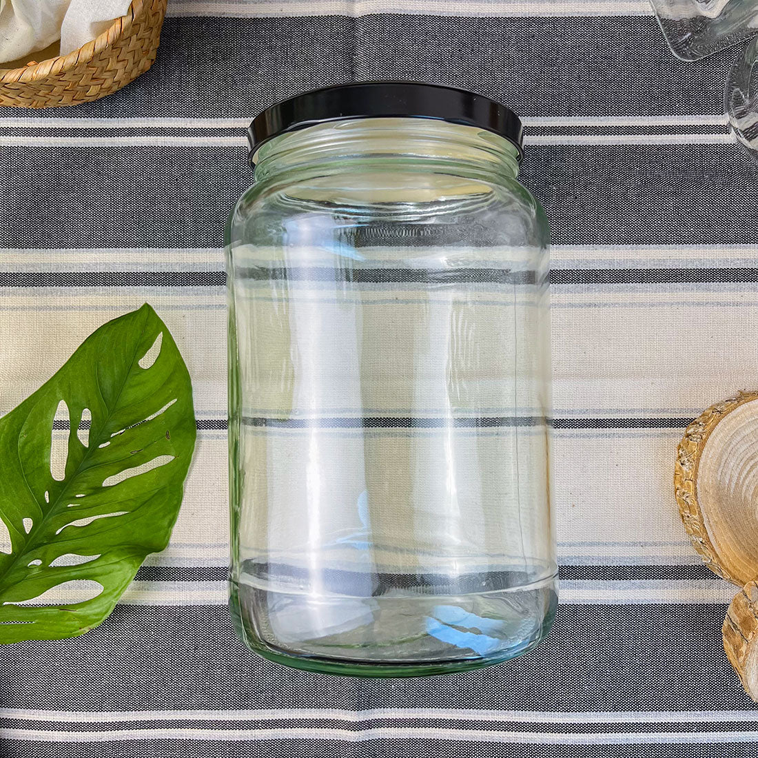 Bocal à Fermentation 1700ml - Récipient en Verre pour Boissons Fermentées