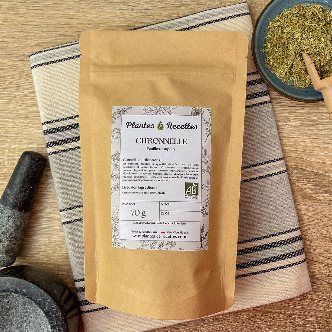 Citronnelle Bio en vrac – Feuilles aux vertus digestives