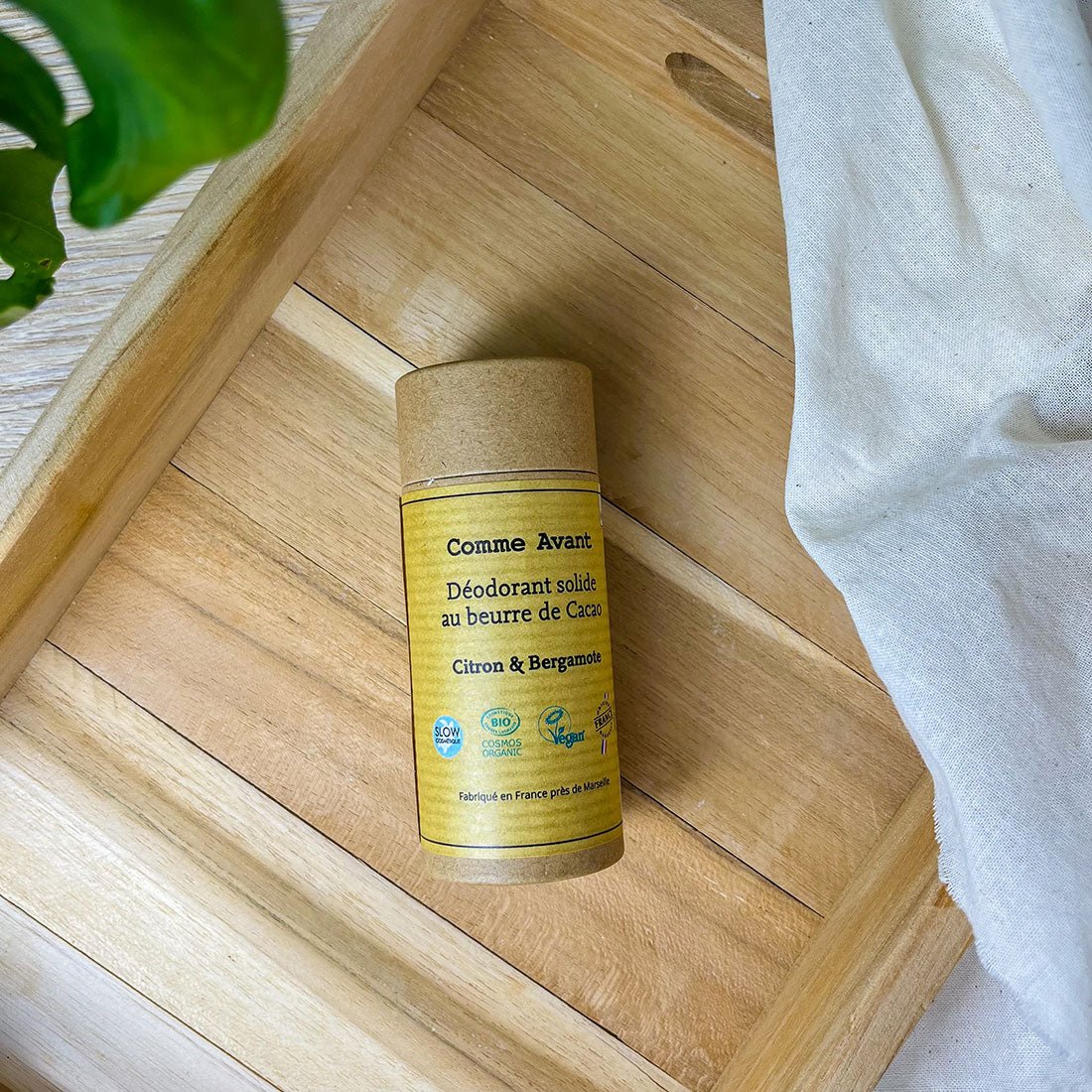 Déodorant Naturel Citron & Bergamote - Comme Avant - Fraîcheur et Énergie Naturelle