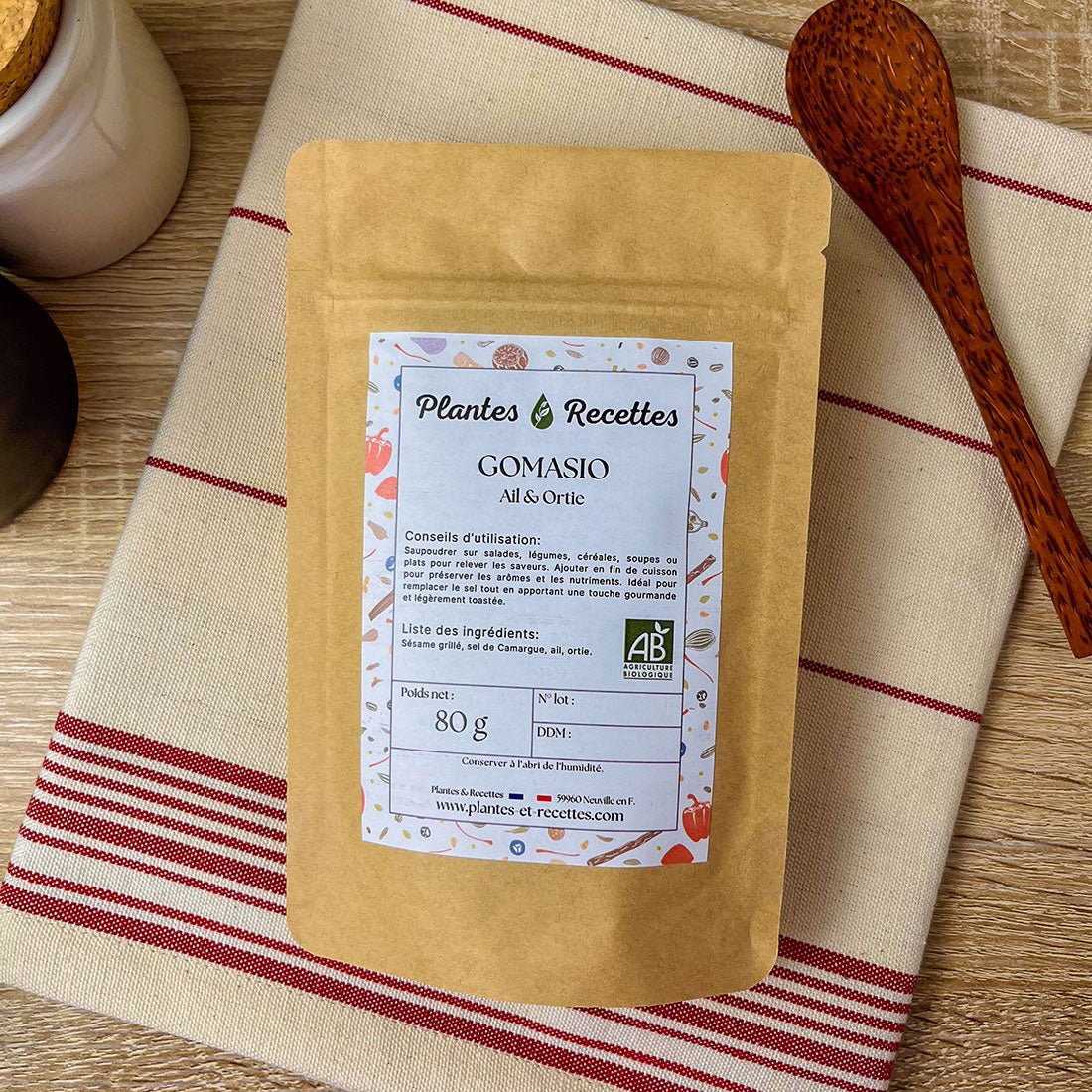 Gomasio BIO Ortie & Ail - Mélange aromatique pour relever vos plats naturellement