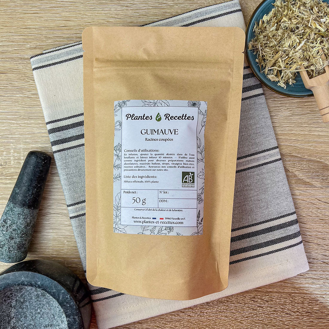 Guimauve Bio en vrac – Racines aux vertus apaisantes