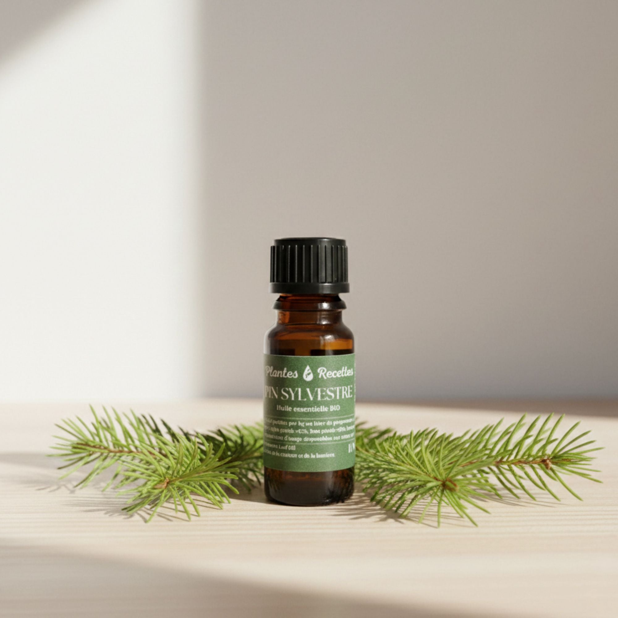 Flacon d’huile essentielle de Pin sylvestre bio, 100 % pure et naturelle, Plantes & Recettes