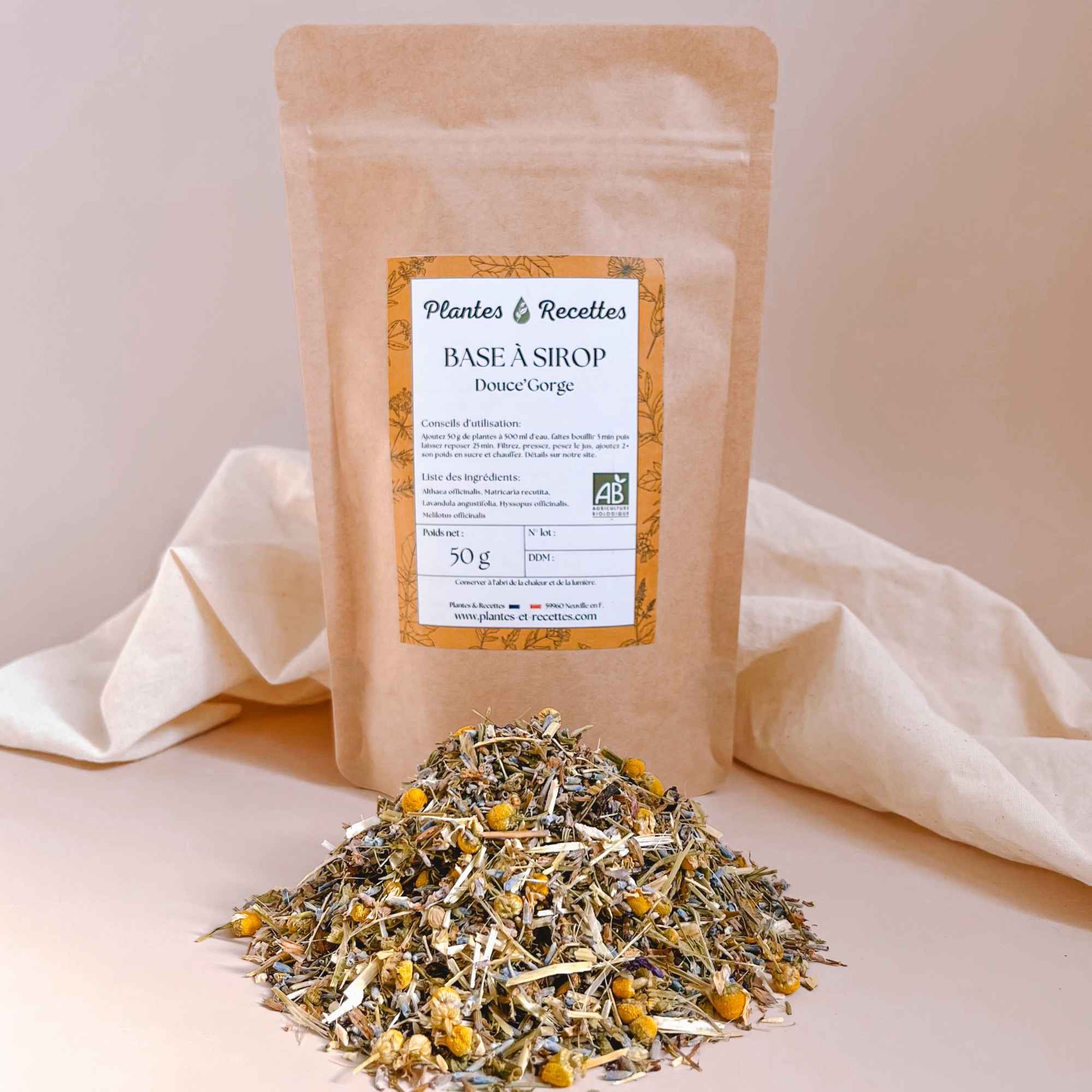 Association de plantes traditionnelles pour sirop maison Douce’Gorge