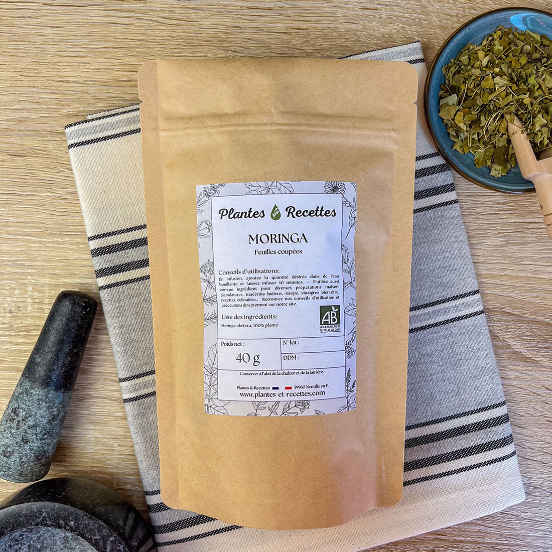 Moringa Bio en vrac – Feuilles aux vertus nutritionnelles et revitalisantes