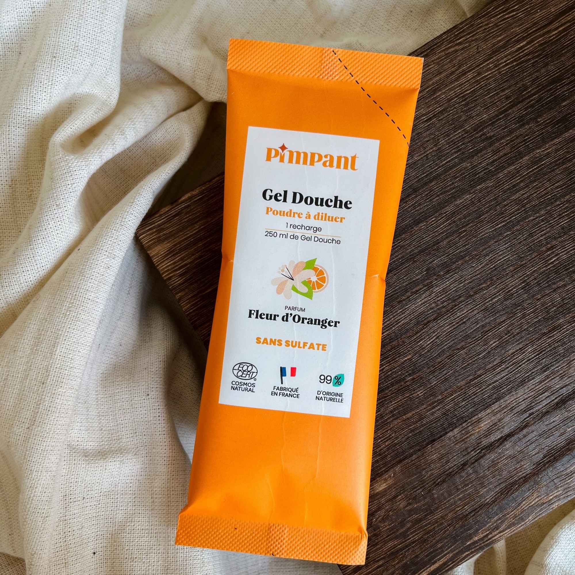 Recharge de gel douche fleur d’oranger écoresponsable à diluer.