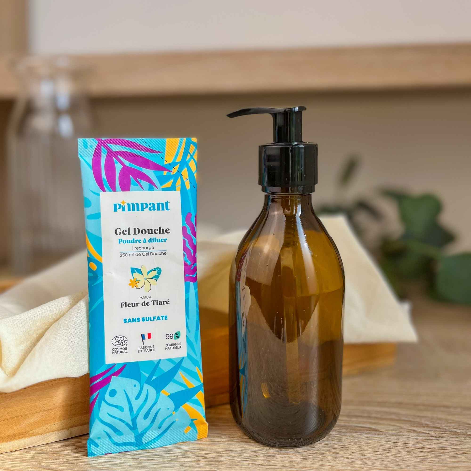 Recharge Pimpant pour gel douche au parfum tiaré.