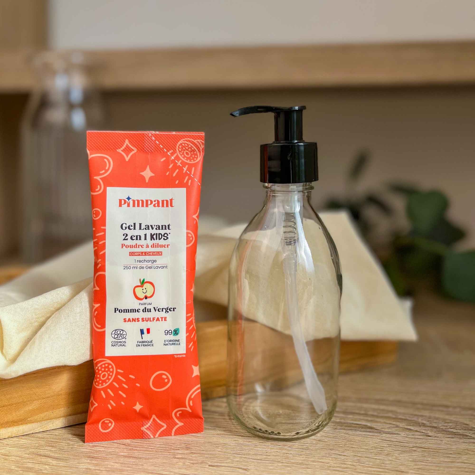 Produit Pimpant pour une toilette douce et ludique.