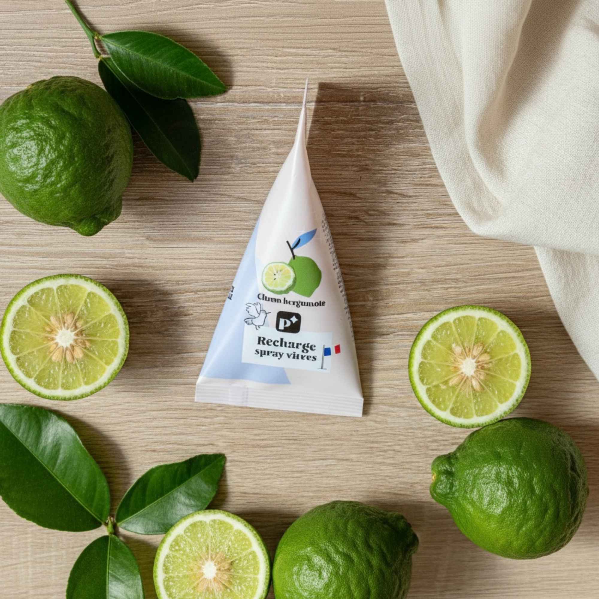 Recharge naturelle pour nettoyant vitres citron bergamote.