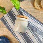 Pot en Grès Couleur Crème 160ml - Élégant Contenant Artisanal