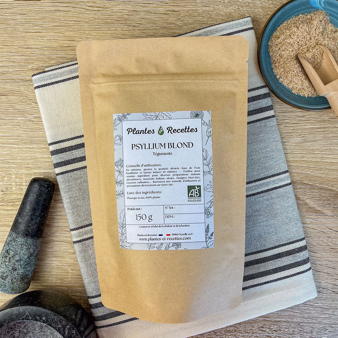 Psyllium Blond Bio en vrac – Téguments aux vertus régulatrices