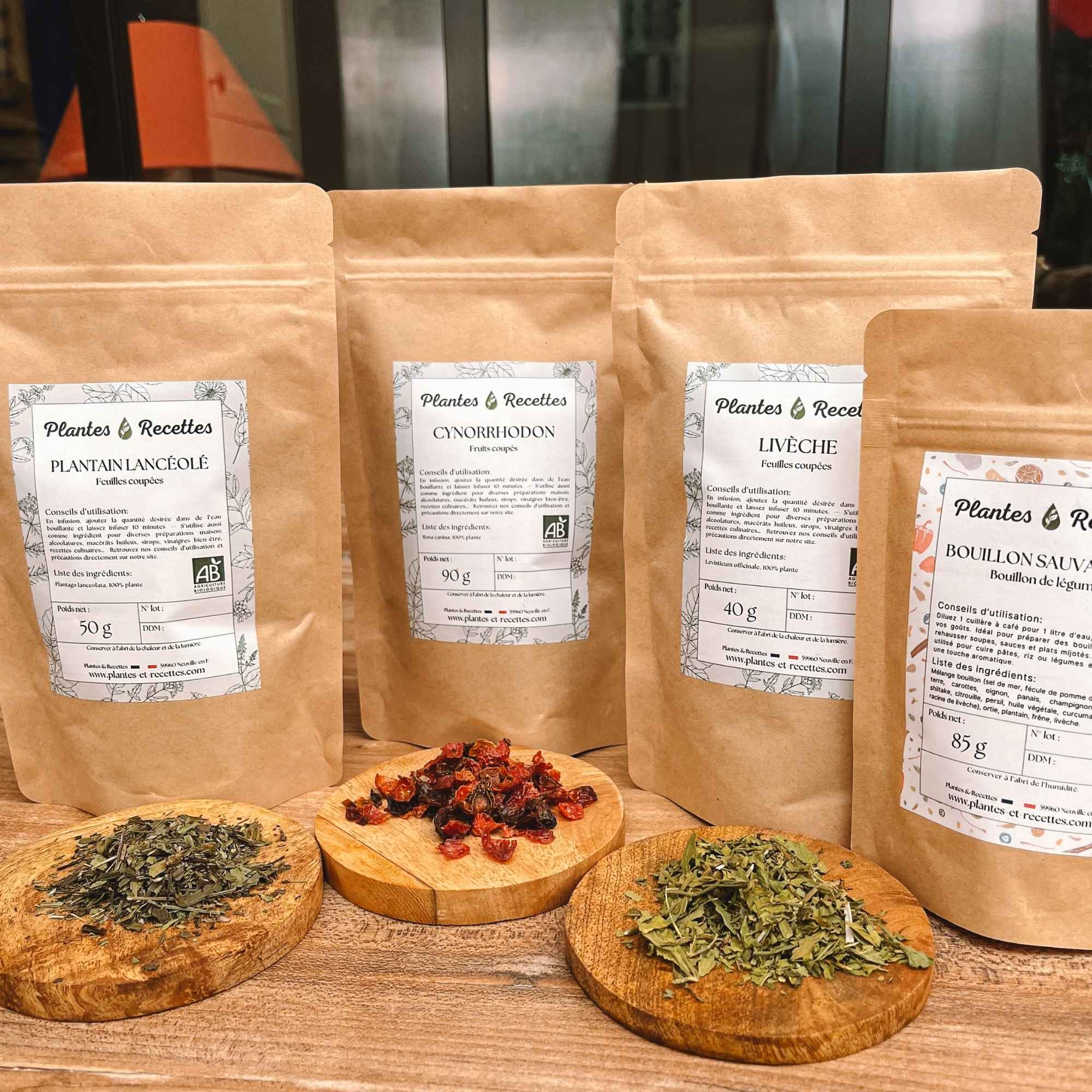 Cuisiner les plantes sauvages avec ce kit recette de 4 plantes sauvages comestibles et bio.