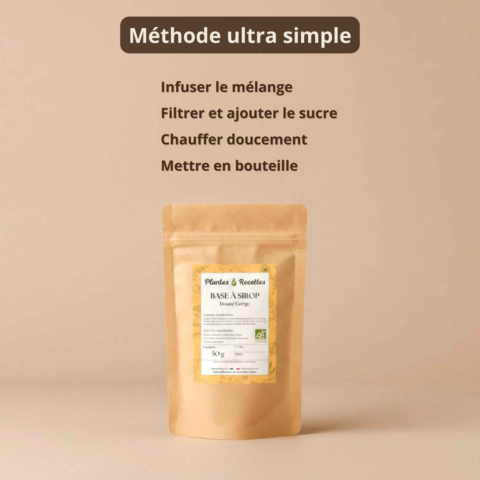 Ingrédients naturels pour fabriquer soi-même un sirop aux plantes Douce’Gorge