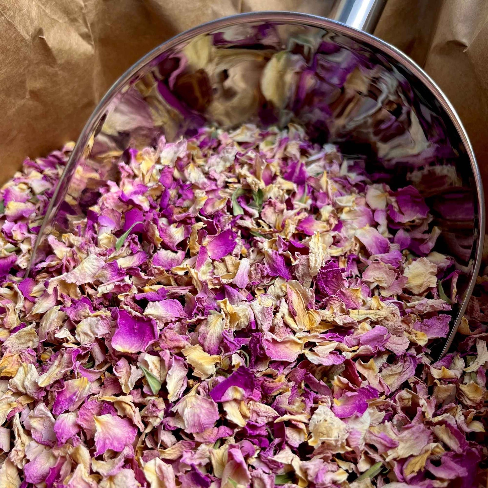 Pétales de rose bio séchés Rosa damascena pour infusion et préparations maison