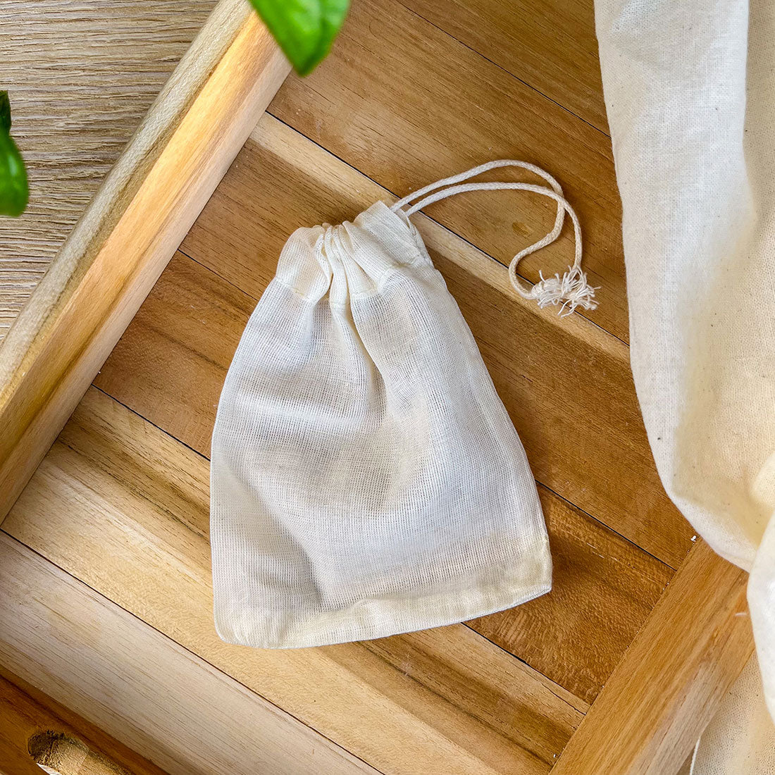 Sachet d'Infusion en Coton Bio - Filtration naturelle et zéro déchet