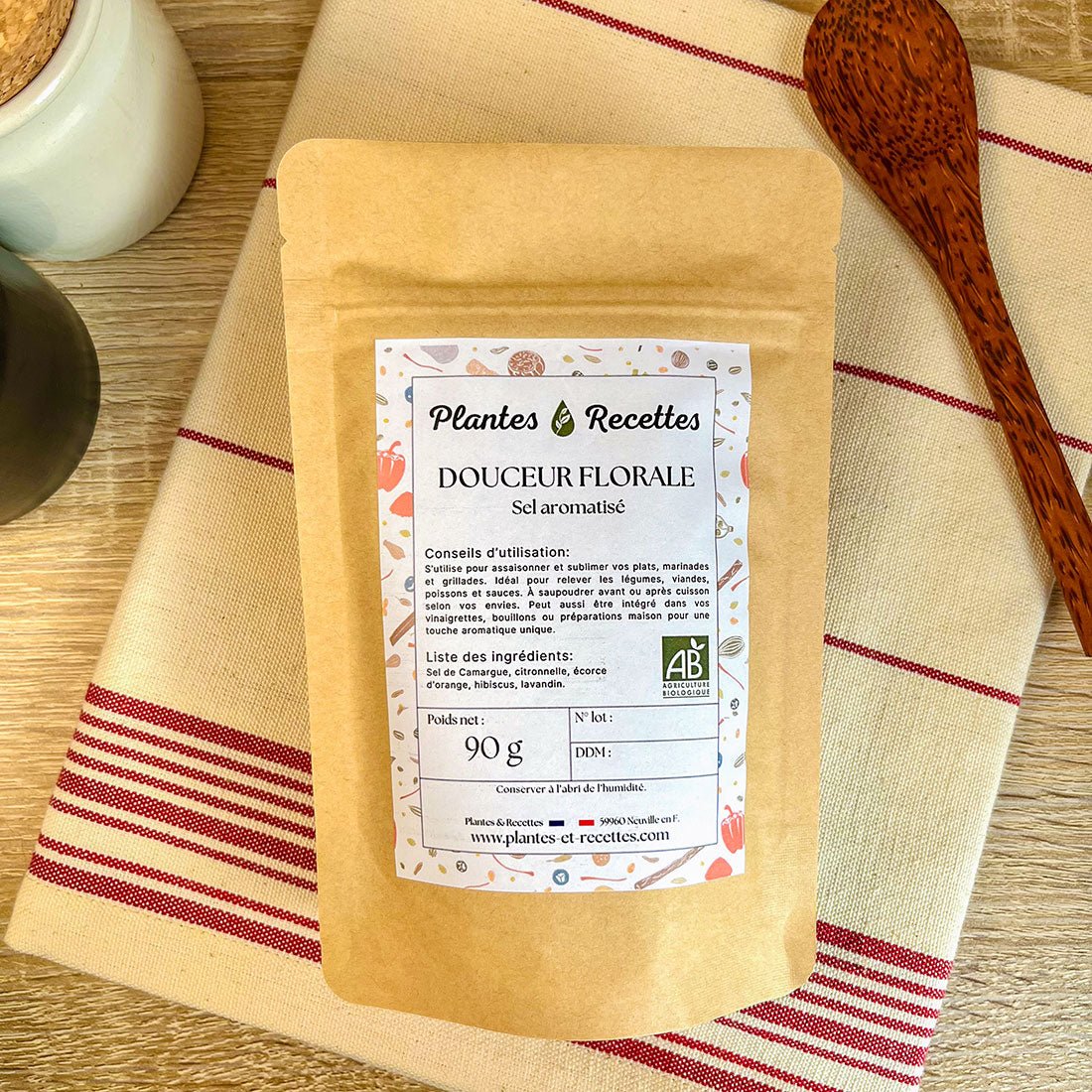 Sel Aromatisé BIO - Saveur délicate et florale pour cuisine créative