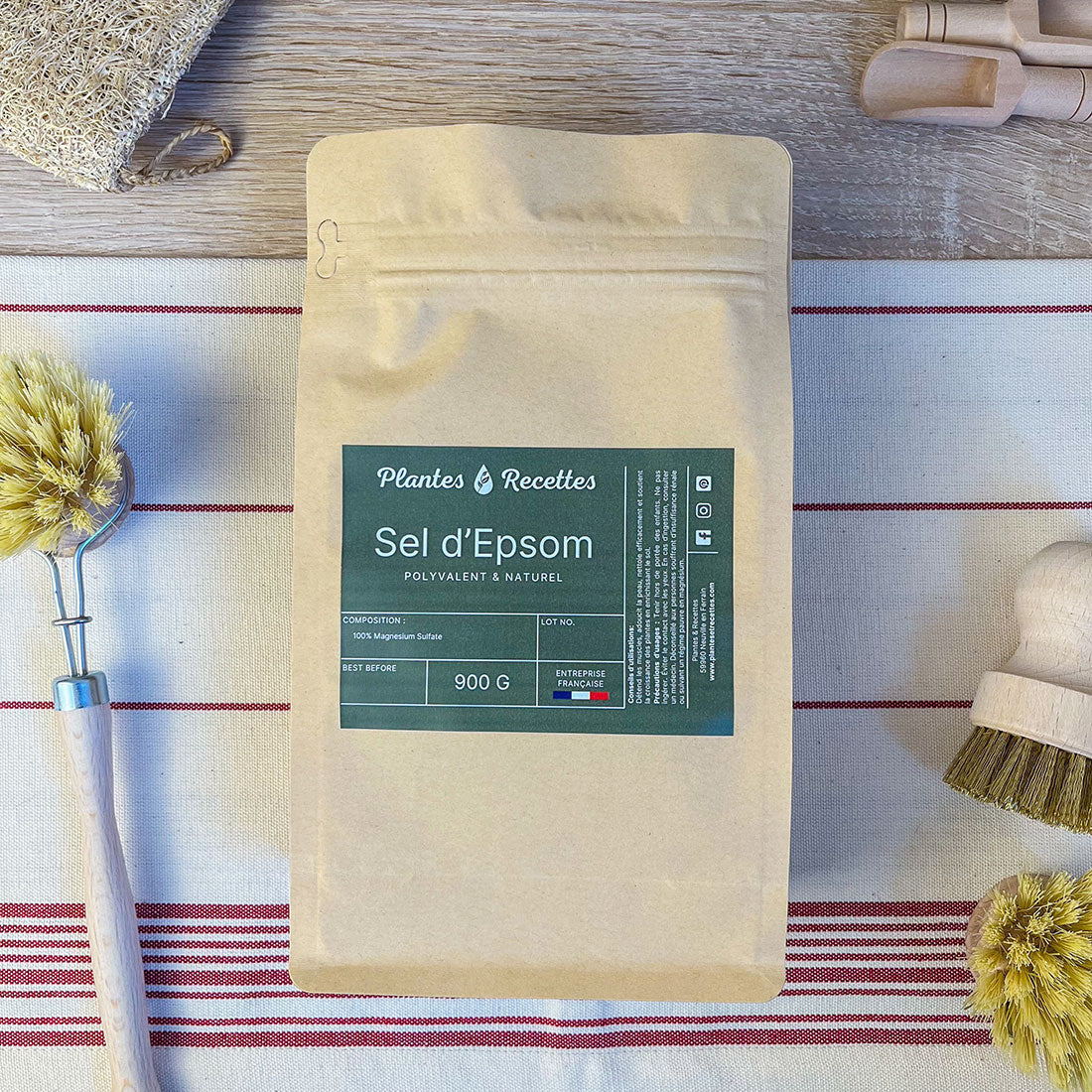 Sel d’Epsom en sachet - Utilisation ménagère et jardinage