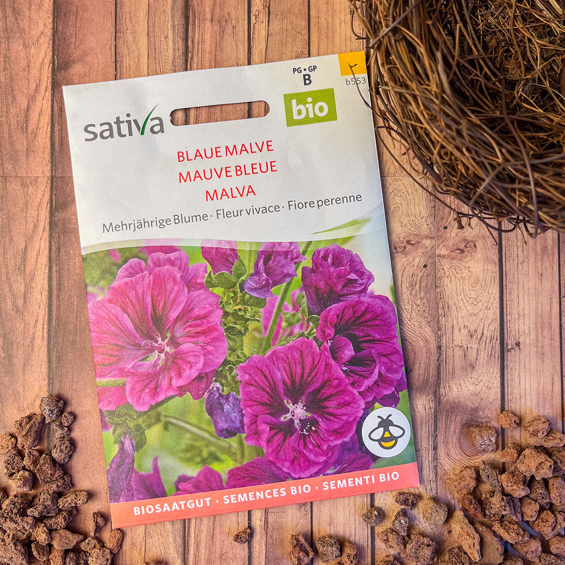 Semences Bio de Mauve Bleue – Fleurs Ornementales et Comestibles