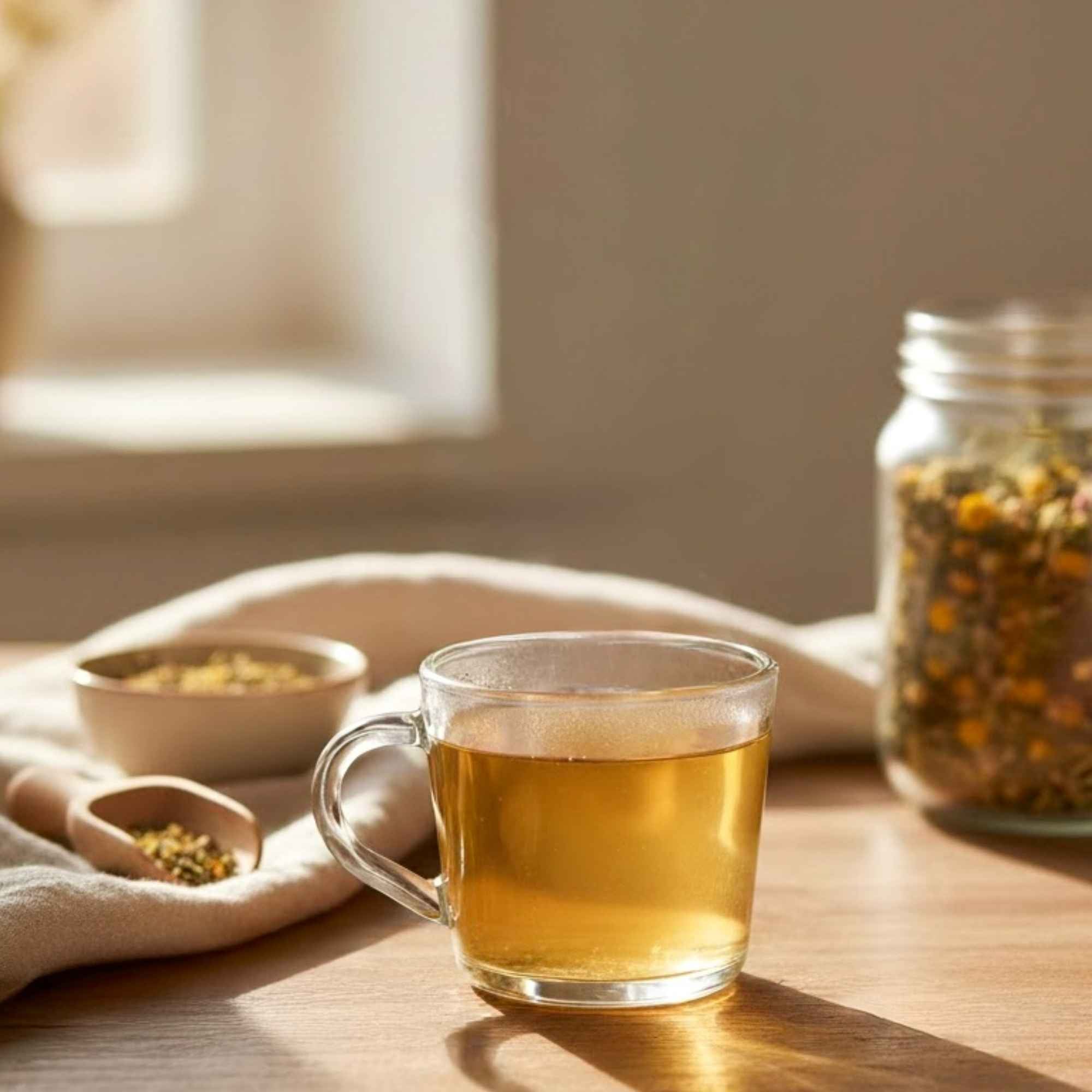 Tisane Nouvel Équilibre infusée et prête à déguster après préparation du kit recette
