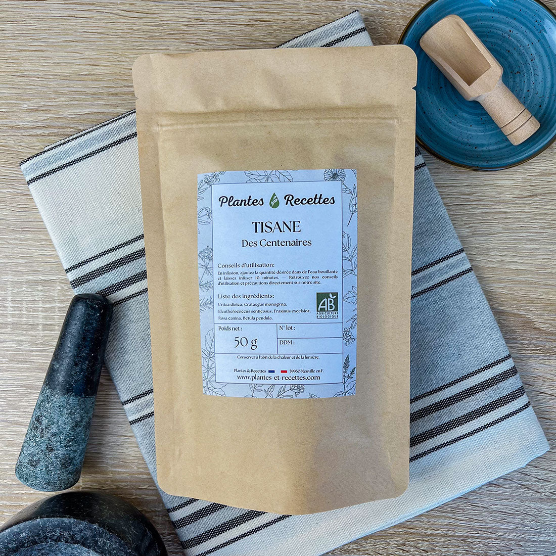 Tisane Des Centenaires BIO - Infusion aux plantes pour bien-être et sérénité durable