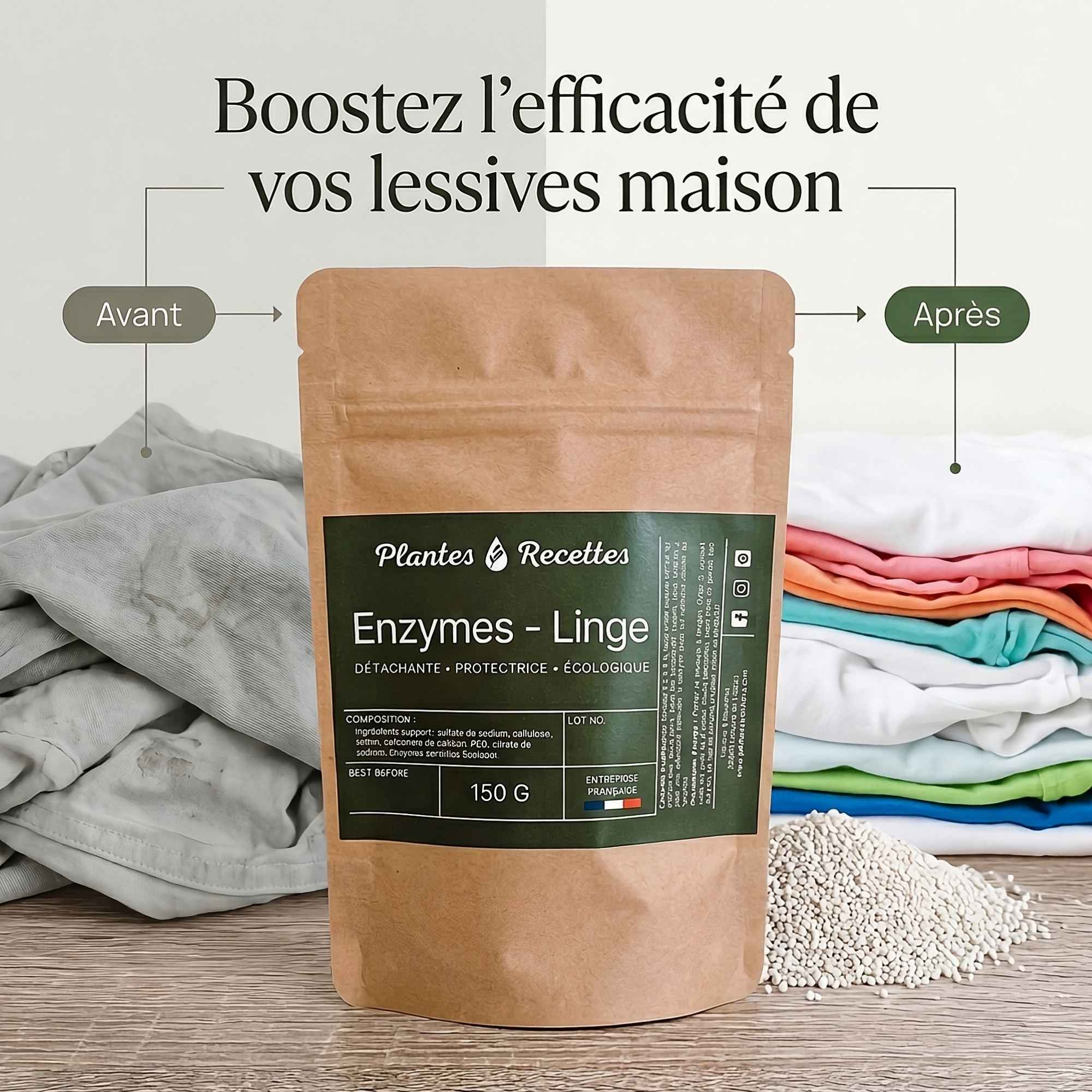 Activateur de lavage à base d'enzymes pour le linge