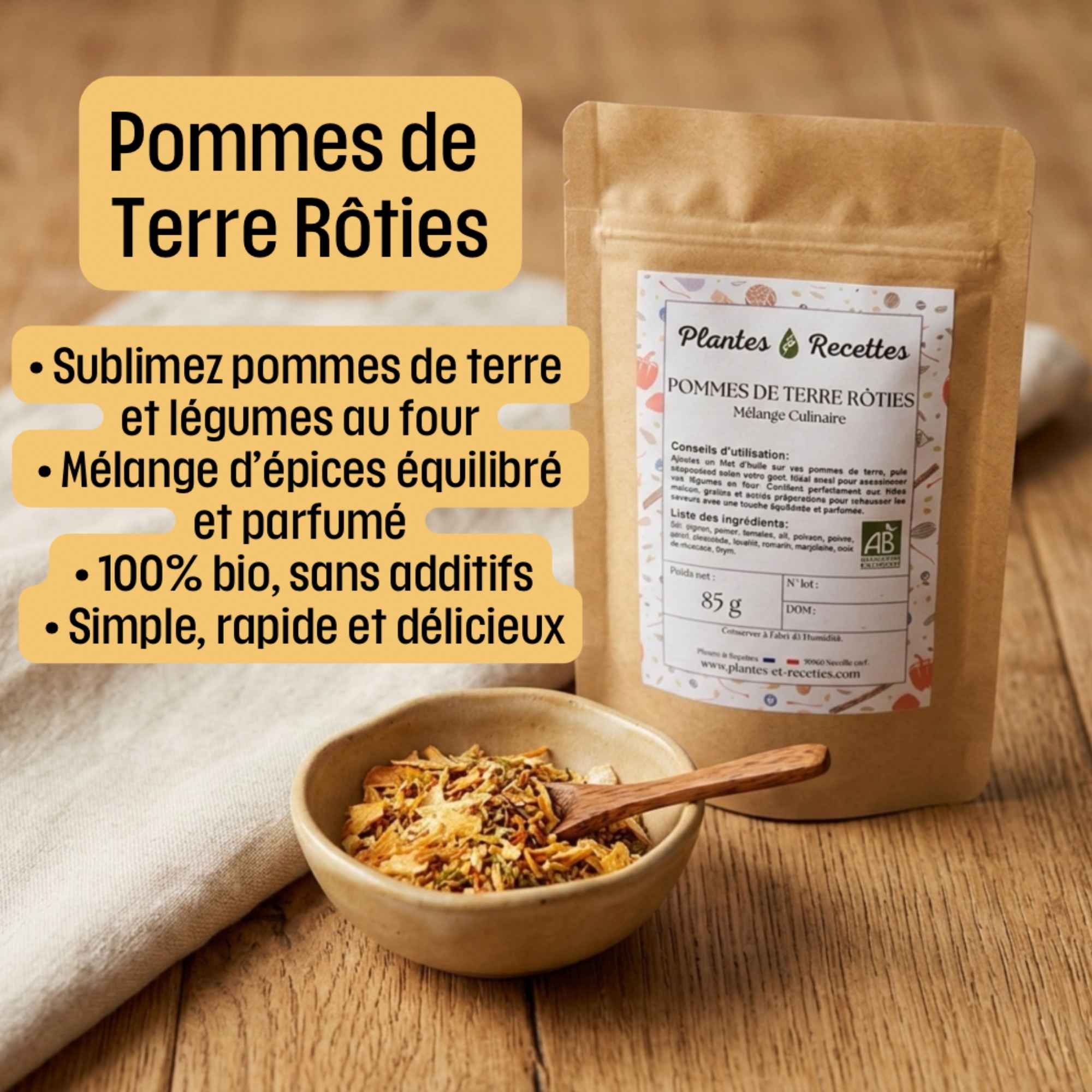 Assaisonnement pour pommes de terre rôties maison riche en saveurs