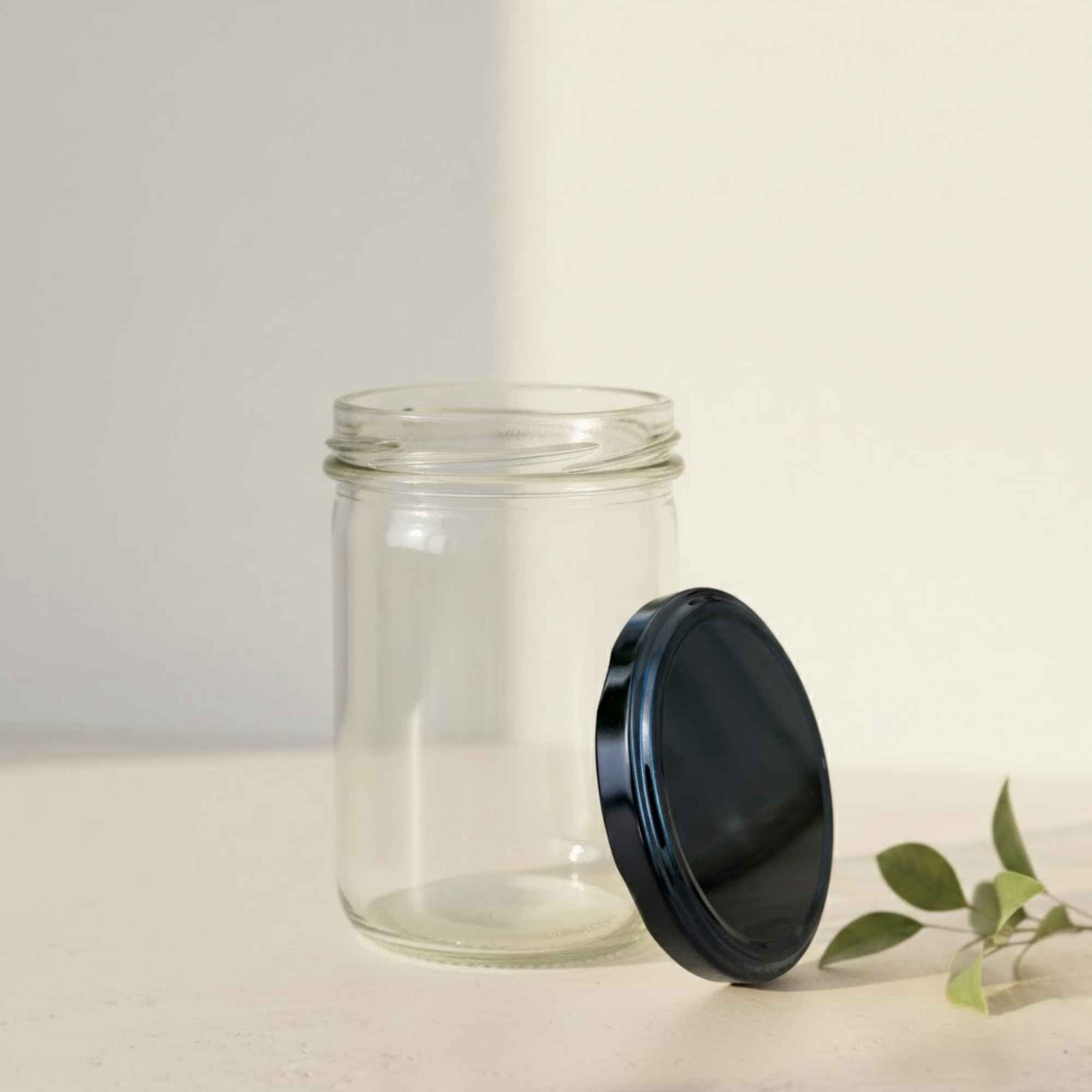 Bocal en verre transparent 430 ml permettant d’observer facilement le contenu et l’évolution des préparations maison