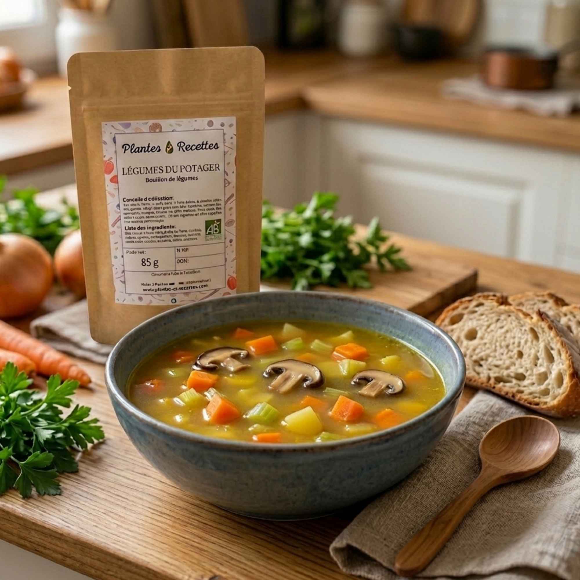 Mélange d’épices pour bouillon de légumes Plantes et Recettes en poudre pour cuisine maison