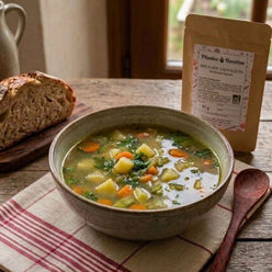 Bouillon de légumes aux plantes sauvages en poudre Plantes et Recettes pour cuisine maison