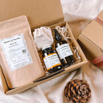 Coffret Équilibre & Détox avec des produits naturels pensés pour soutenir l’équilibre du corps, proposé par Plantes & Recettes