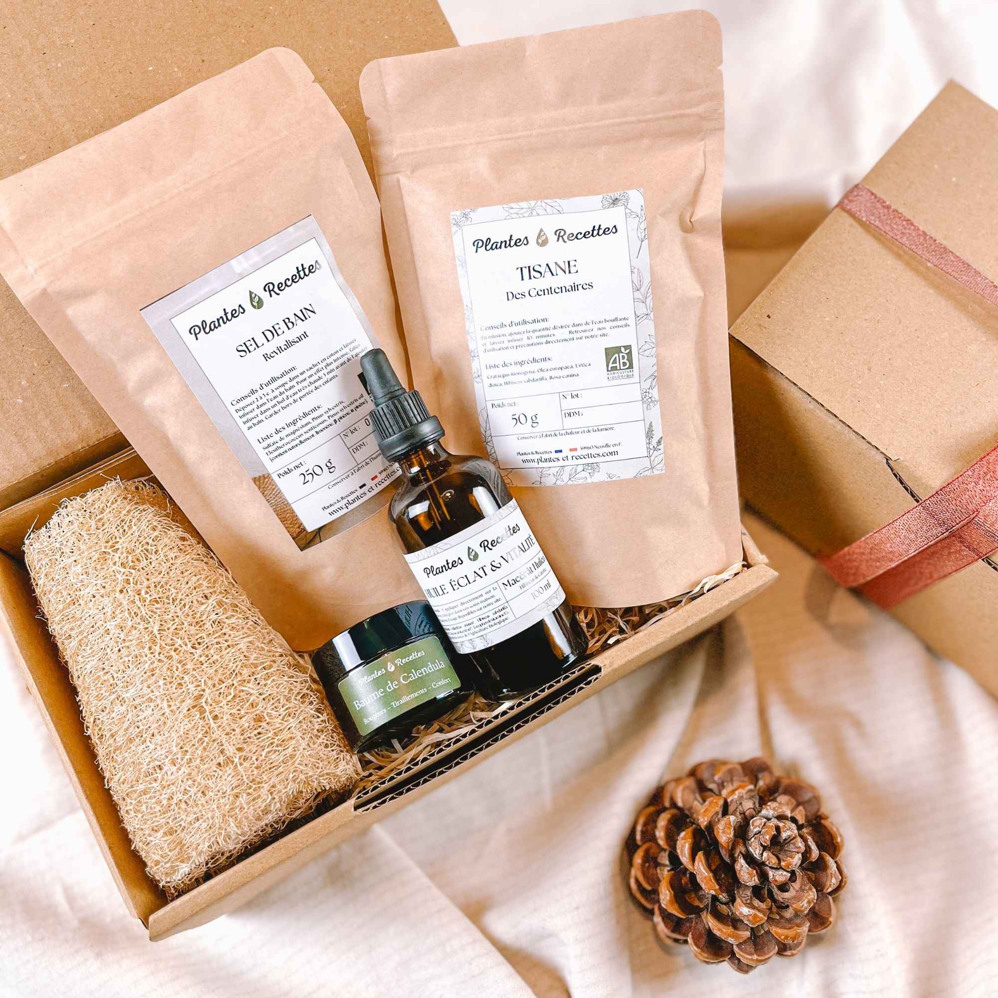 Coffret Rituel Beauté avec des soins naturels pour la peau, présenté par Plantes & Recettes