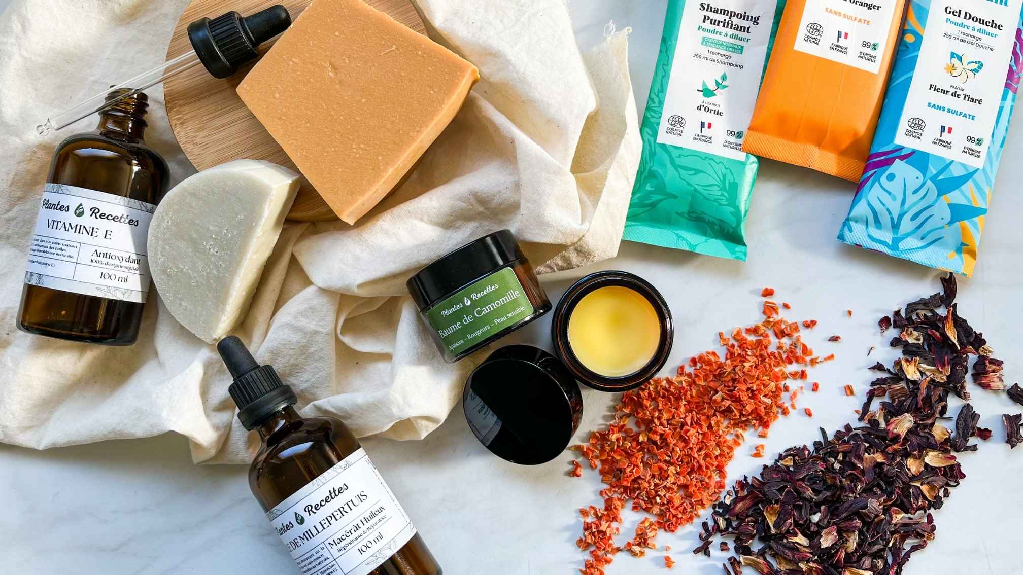 Cosmetiques naturels Plantes et Recettes avec huiles macerats et soins pour vos preparations maison