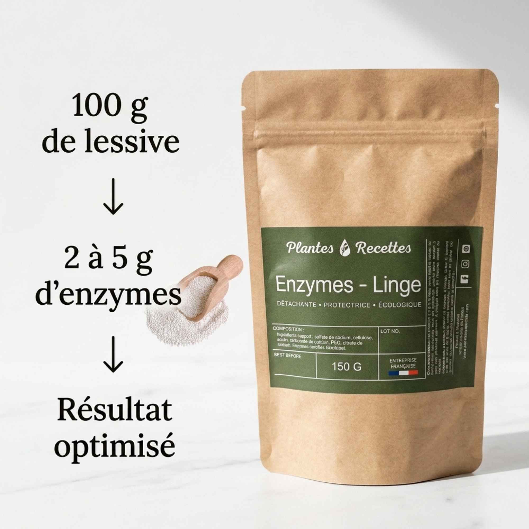 Dosage des enzymes pour optimiser l'efficacité d'une lessive maison
