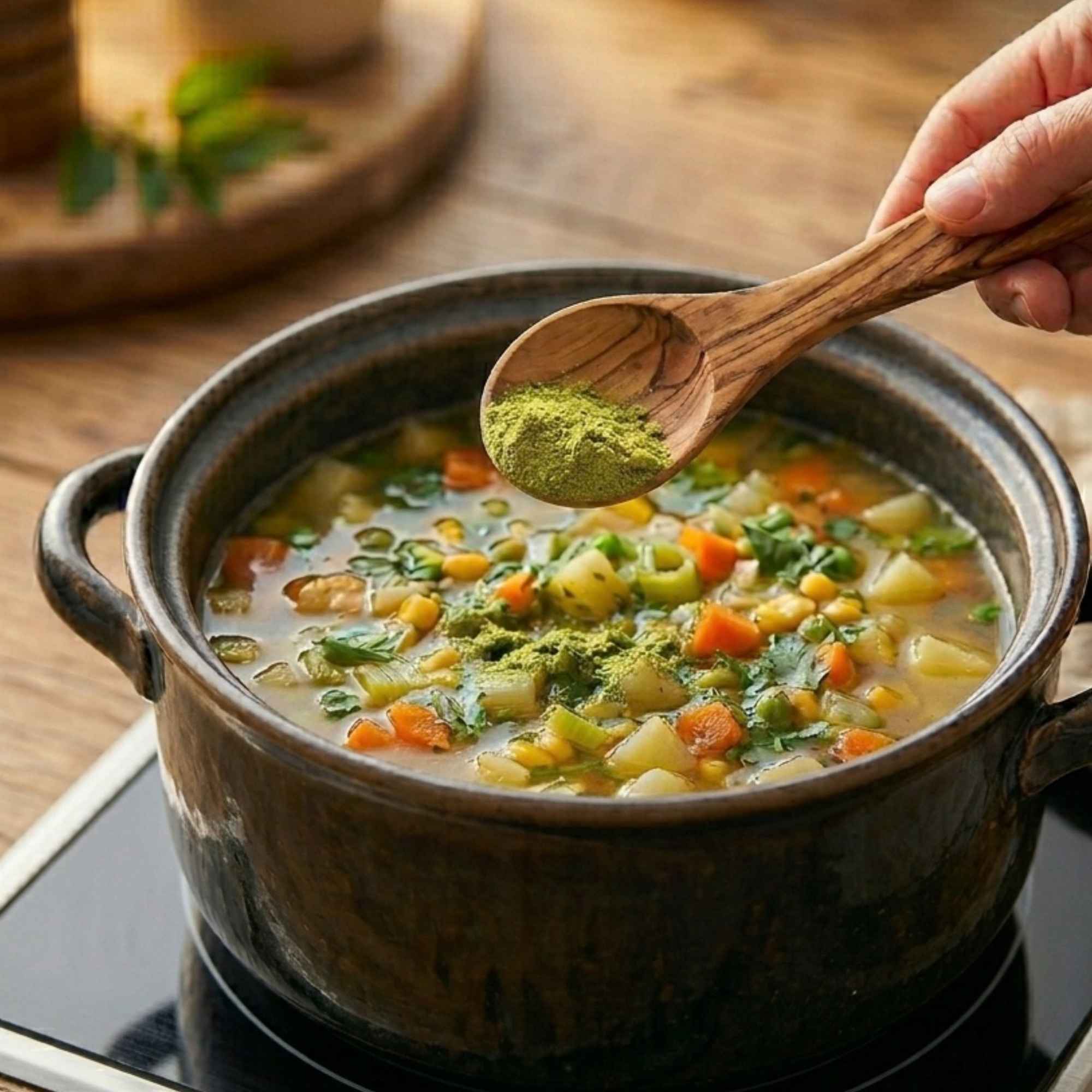 Mélange d’épices pour bouillon sauvageons aux plantes sauvages pour cuisine maison