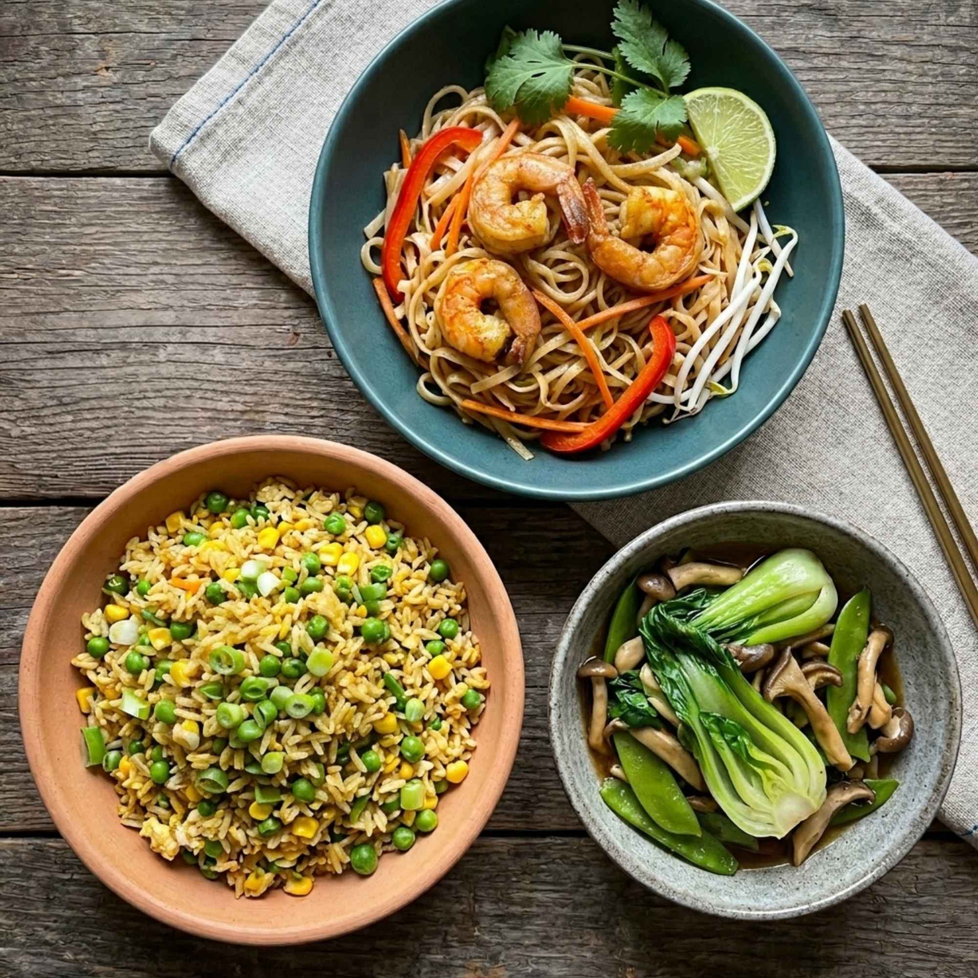 Épices pour cuisine thaï et légumes sautés au wok