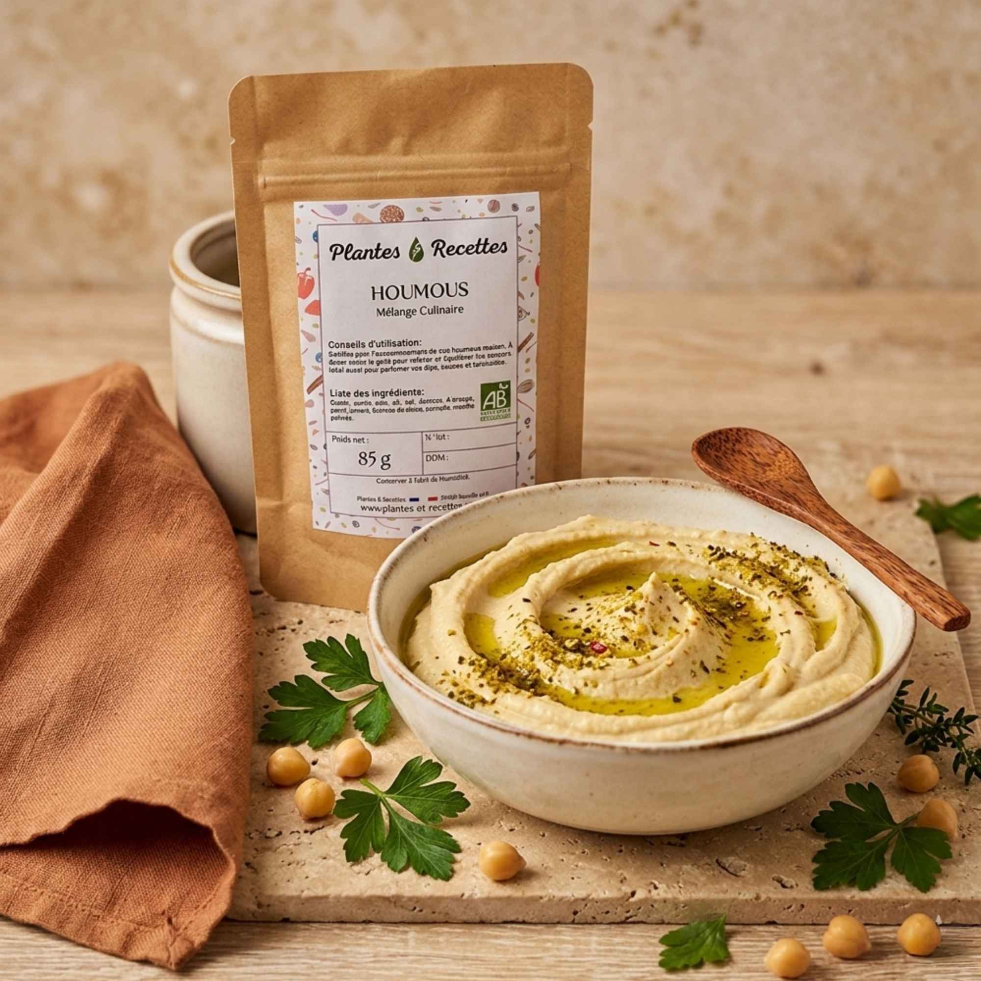 Mélange d’épices houmous Plantes et Recettes pour recette maison